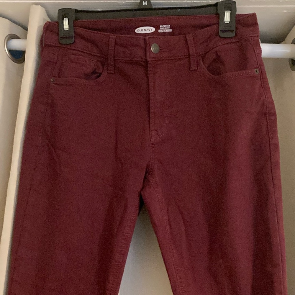 Women’s Old Navy, rockstar super skinny built in warm size 6 jeans mid rise